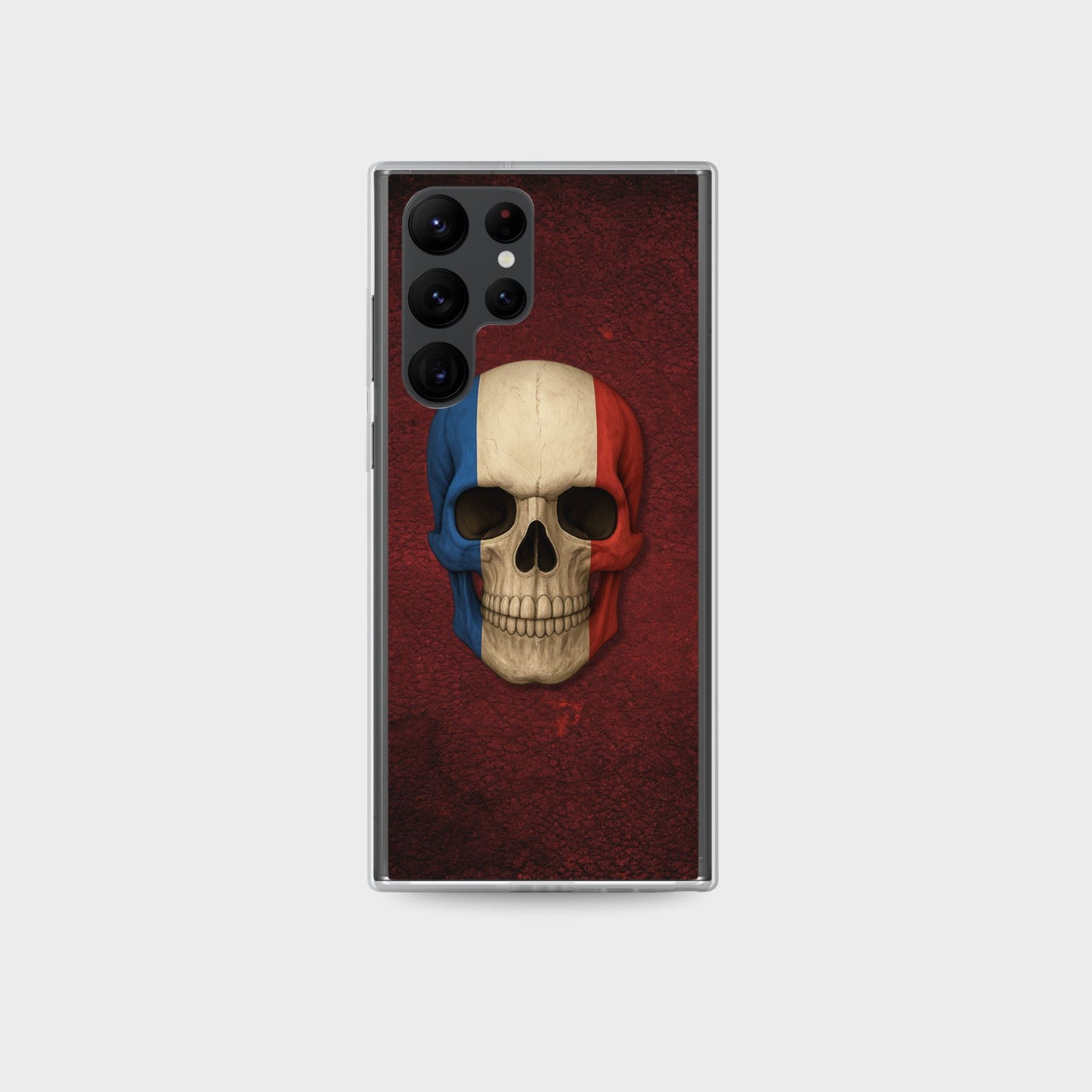 French Flag Skull - Clear Case for Samsung®