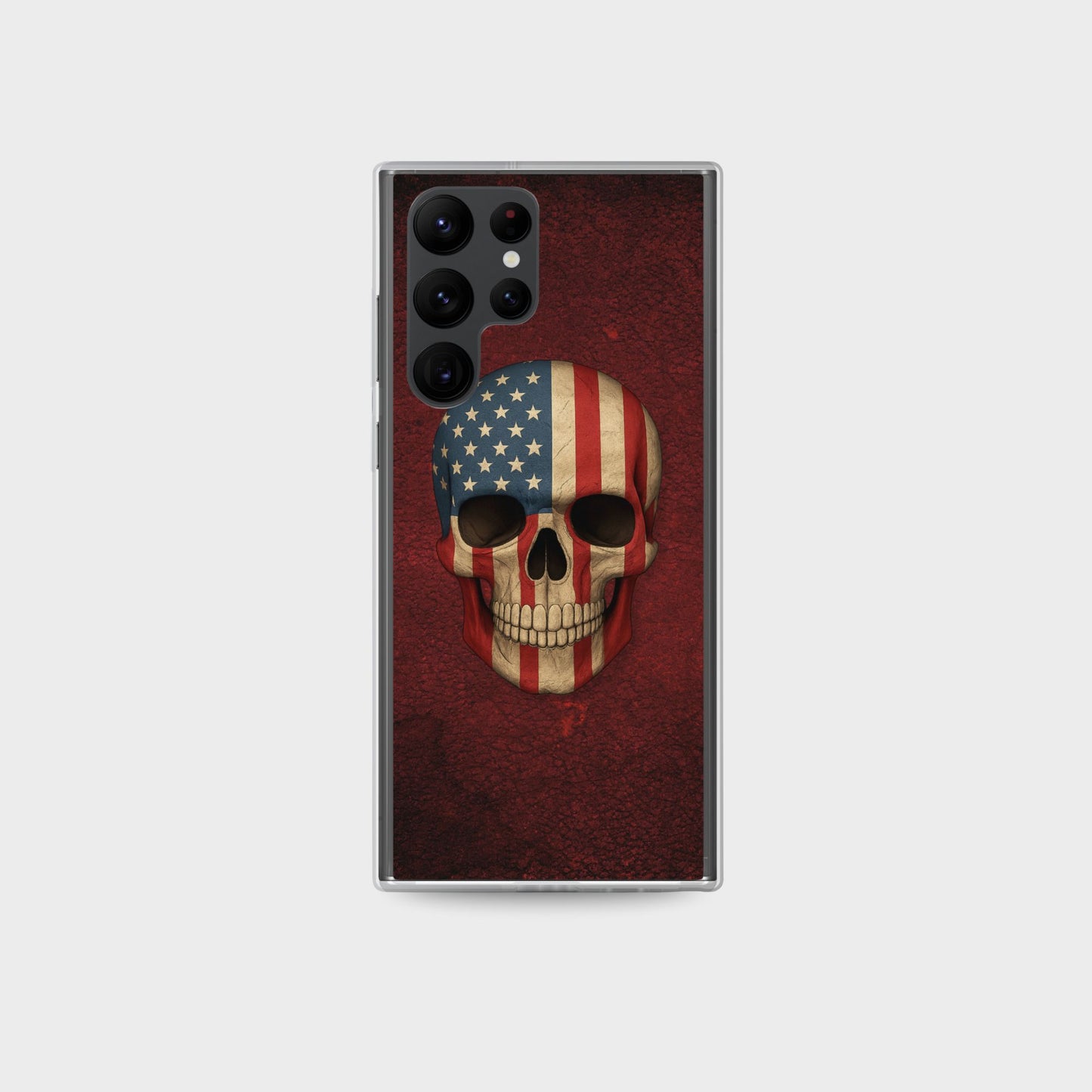 American Flag Skull - Clear Case for Samsung®