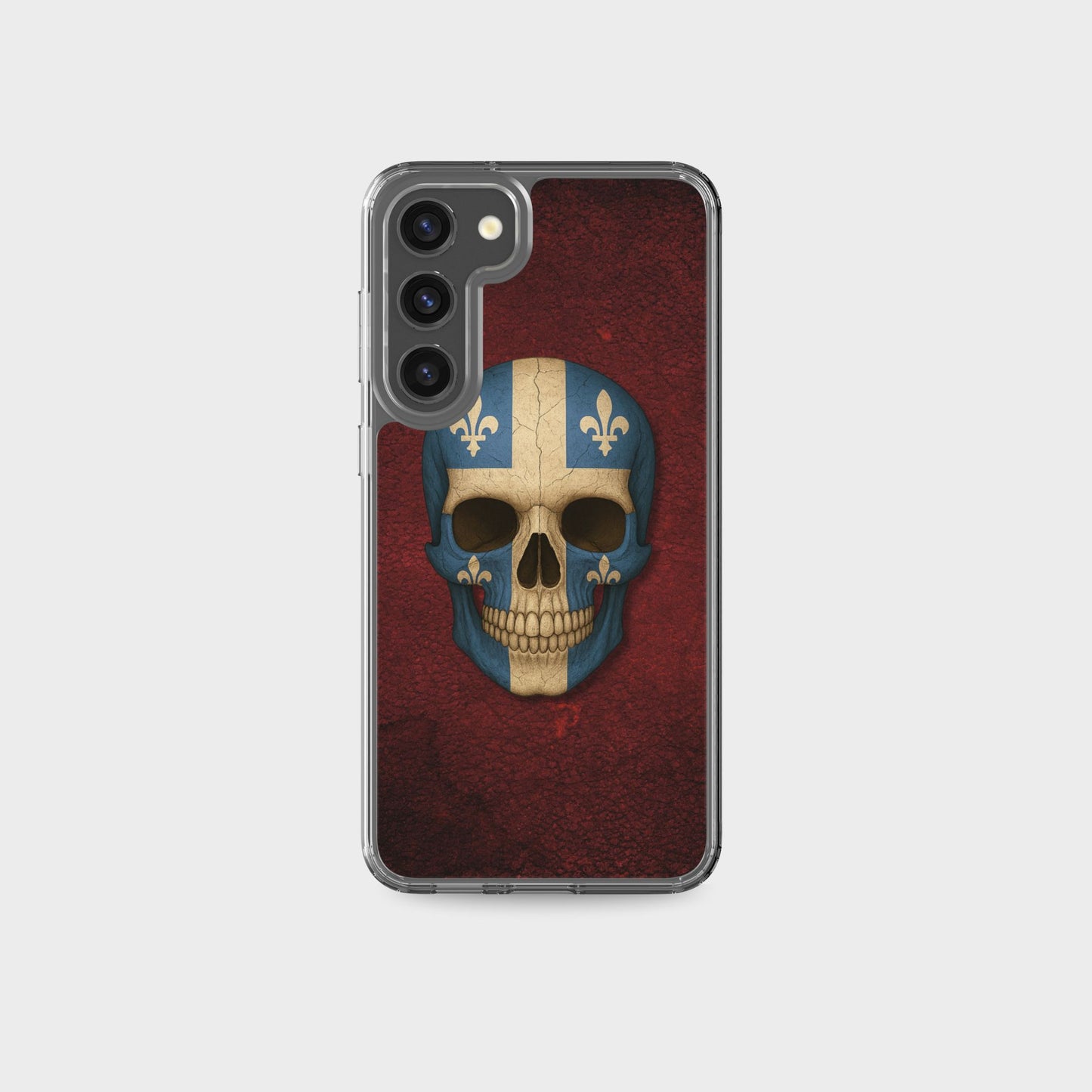 Quebec Flag Skull - Clear Case for Samsung®