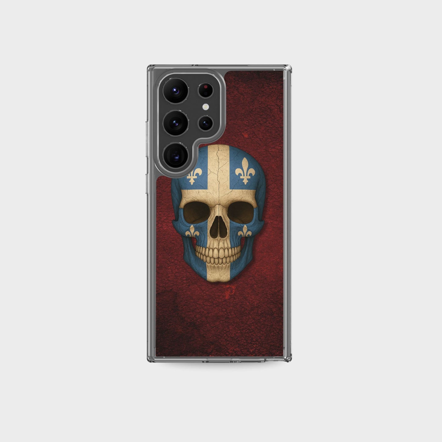 Quebec Flag Skull - Clear Case for Samsung®