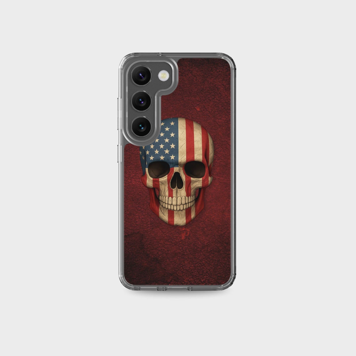 American Flag Skull - Clear Case for Samsung®