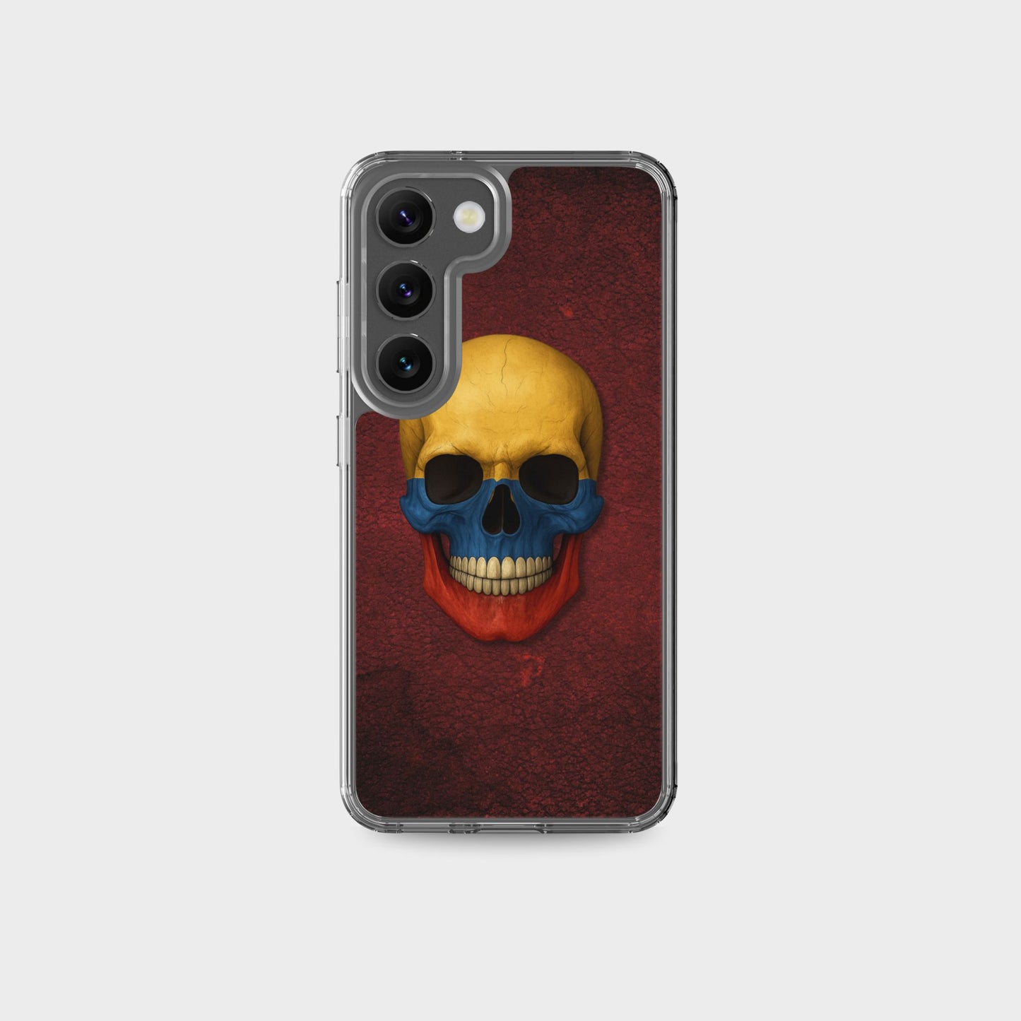 Colombian Flag Skull - Clear Case for Samsung®