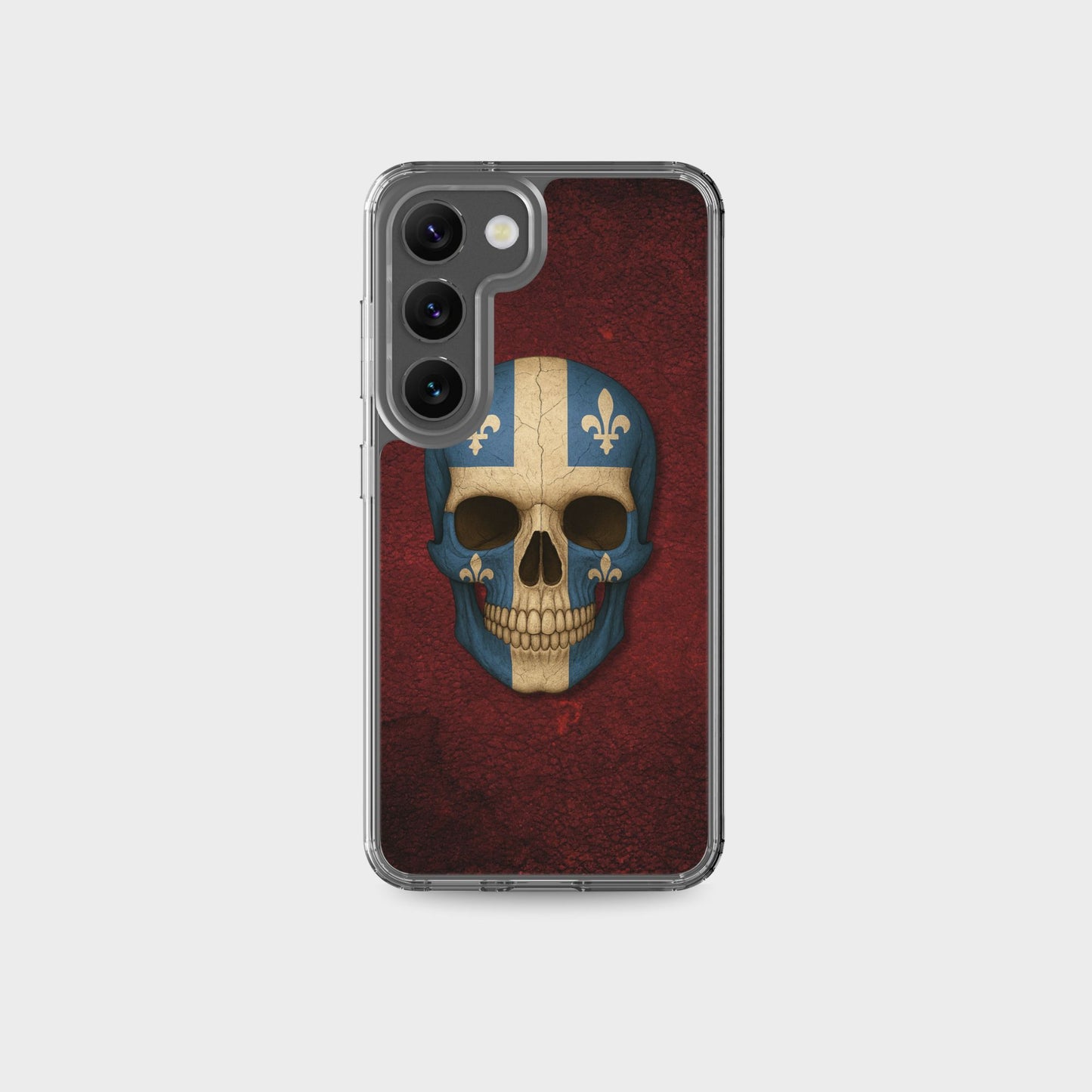 Quebec Flag Skull - Clear Case for Samsung®