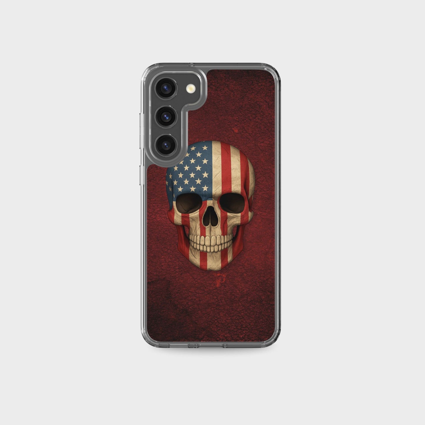 American Flag Skull - Clear Case for Samsung®