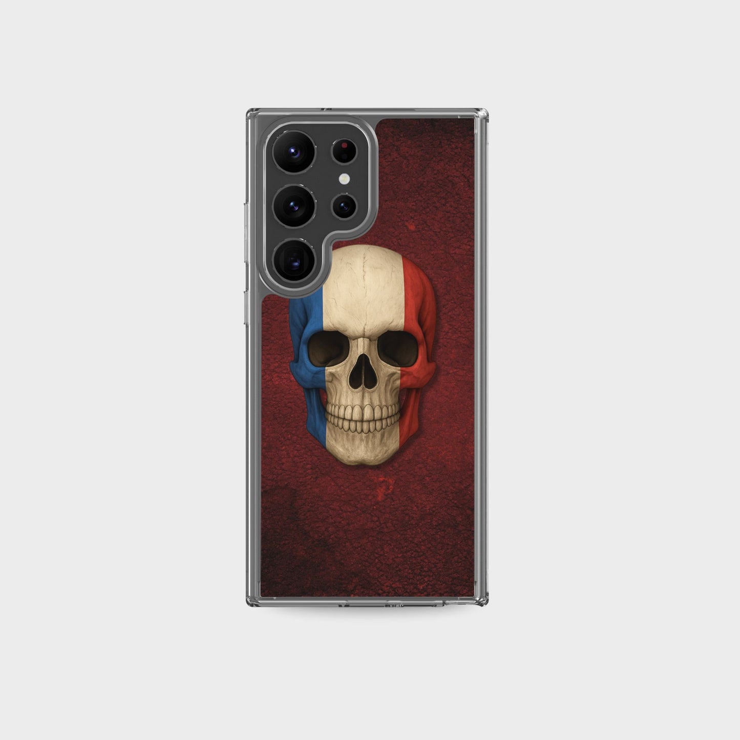 French Flag Skull - Clear Case for Samsung®