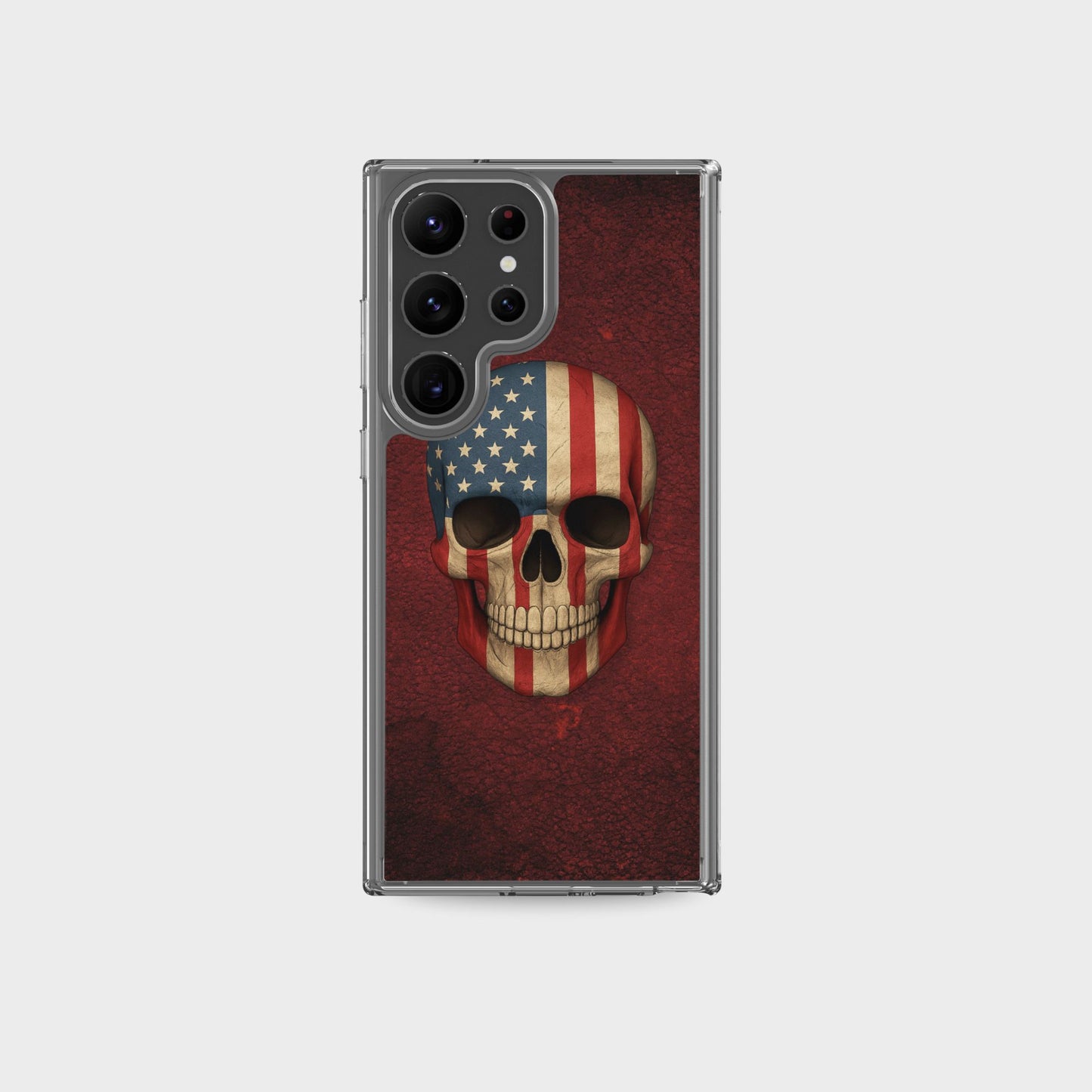 American Flag Skull - Clear Case for Samsung®