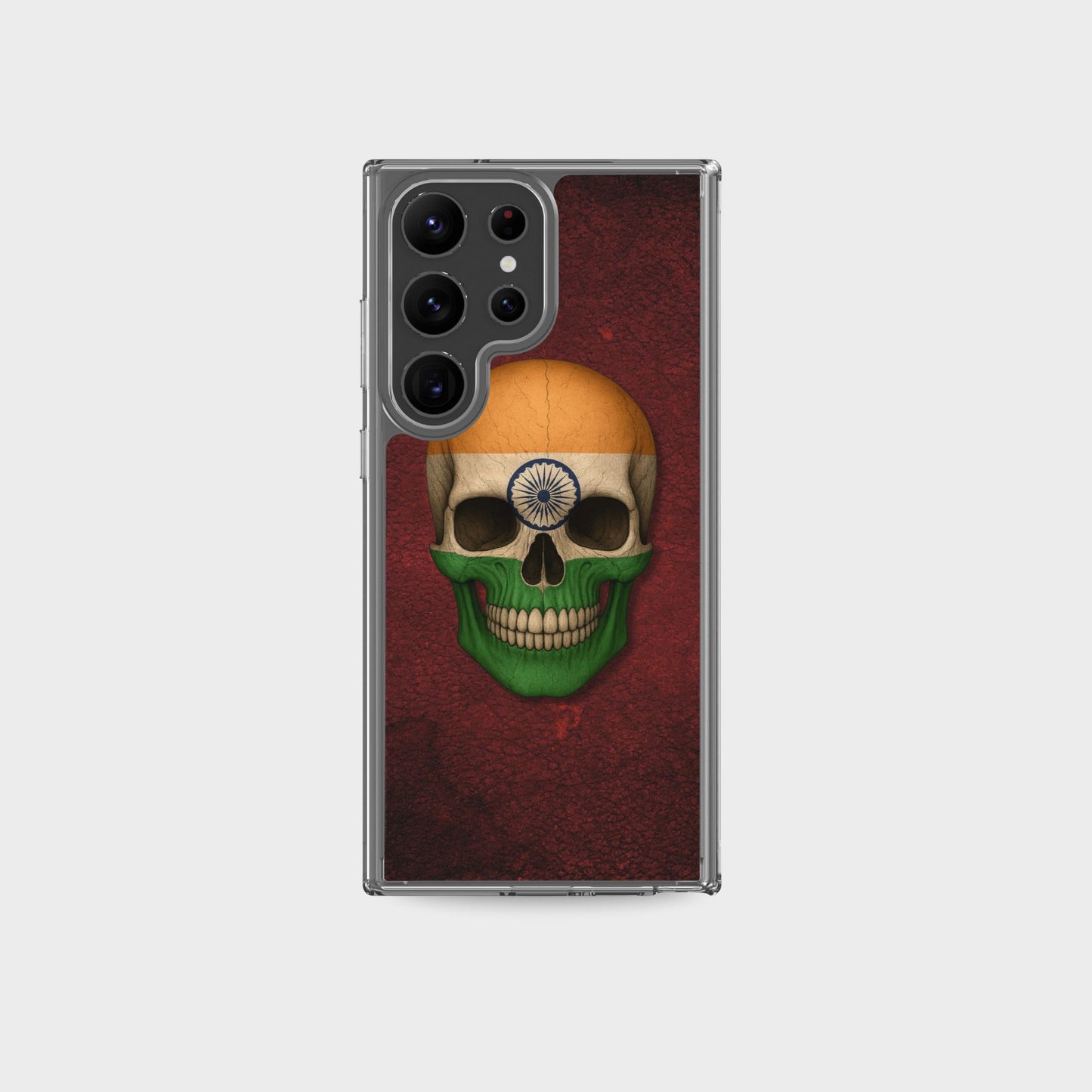 Indian Flag Skull - Clear Case for Samsung®