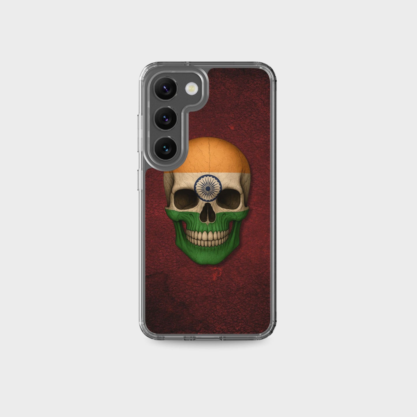 Indian Flag Skull - Clear Case for Samsung®