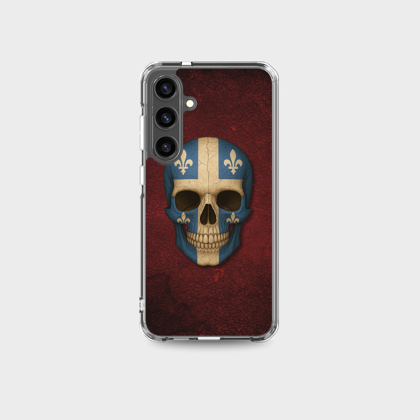Quebec Flag Skull - Clear Case for Samsung®