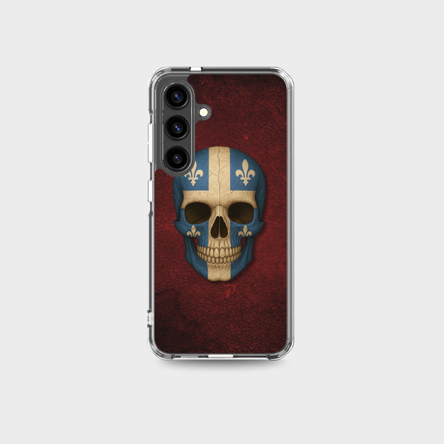 Quebec Flag Skull - Clear Case for Samsung®