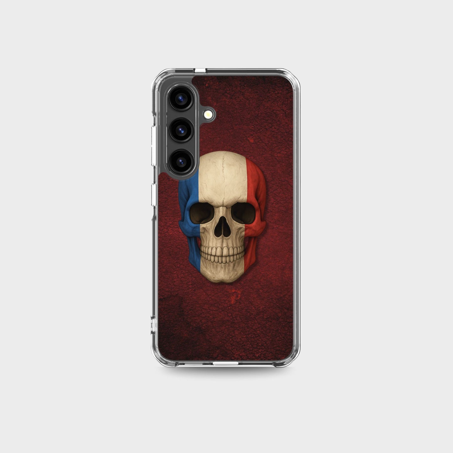 French Flag Skull - Clear Case for Samsung®