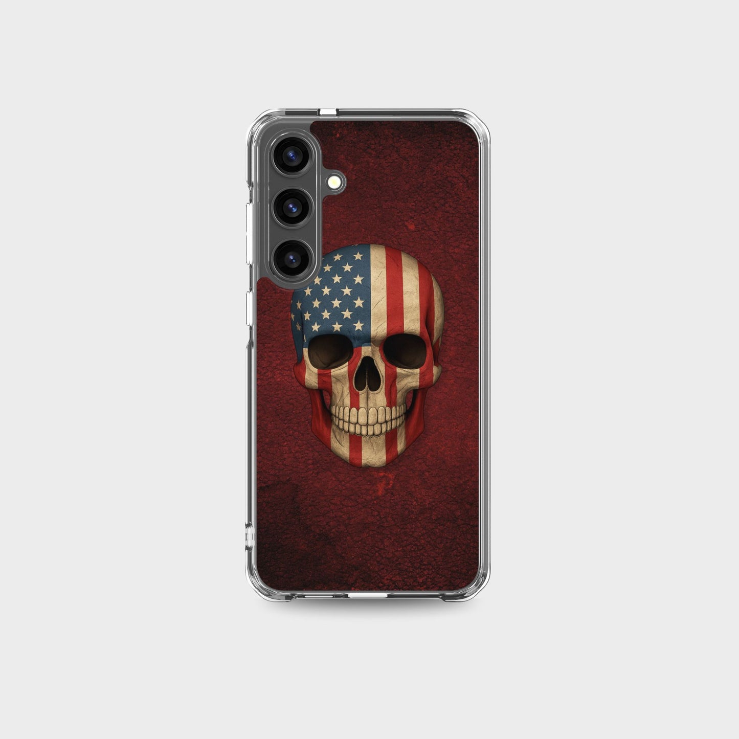 American Flag Skull - Clear Case for Samsung®