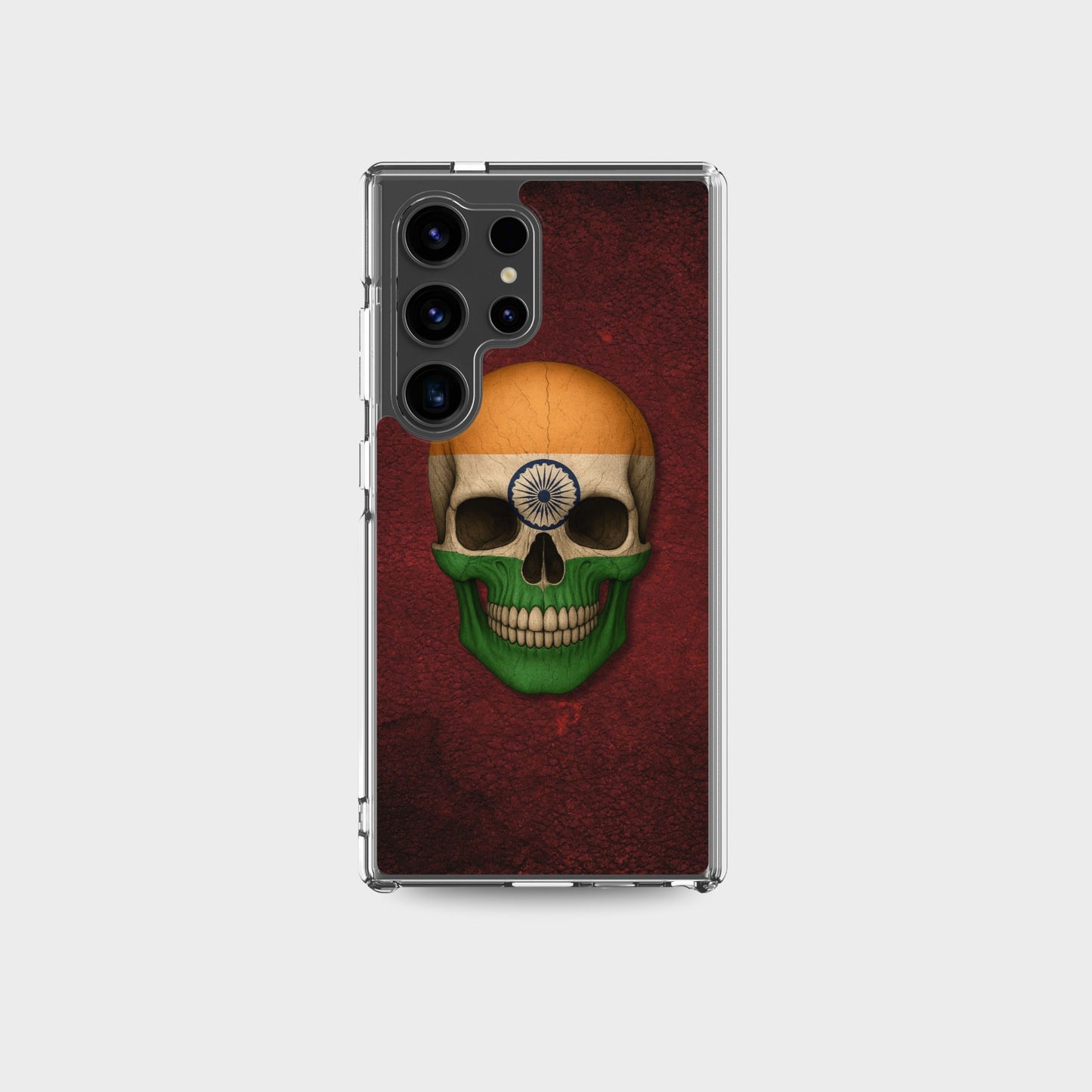 Indian Flag Skull - Clear Case for Samsung®
