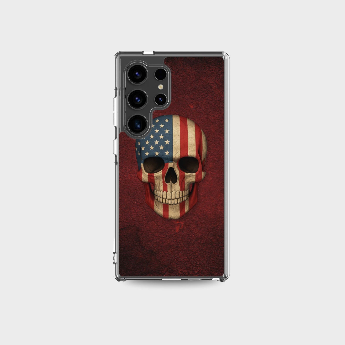 American Flag Skull - Clear Case for Samsung®