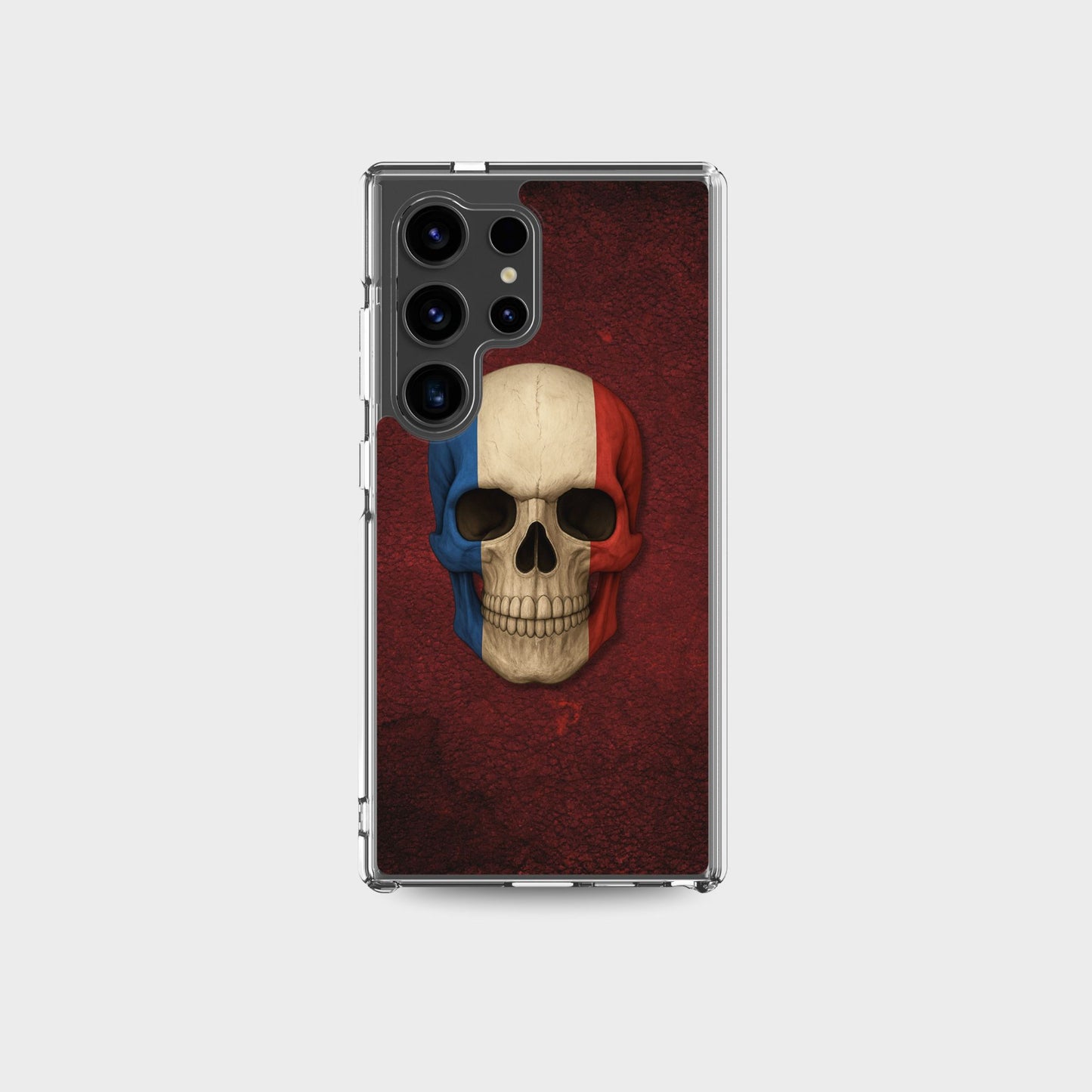 French Flag Skull - Clear Case for Samsung®