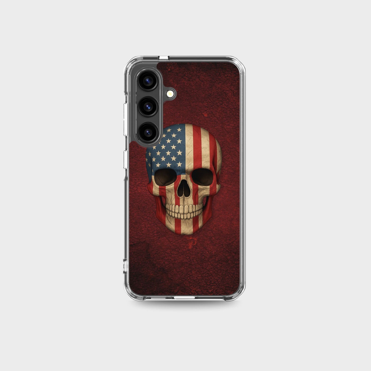 American Flag Skull - Clear Case for Samsung®
