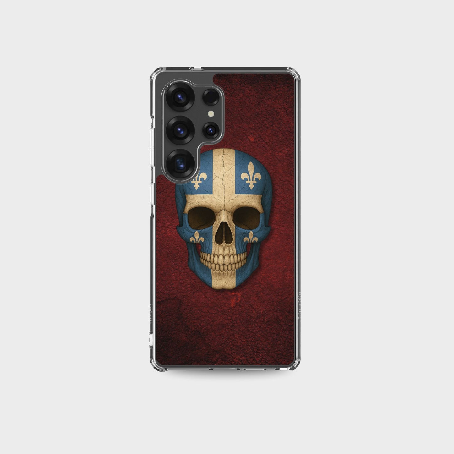 Quebec Flag Skull - Clear Case for Samsung®