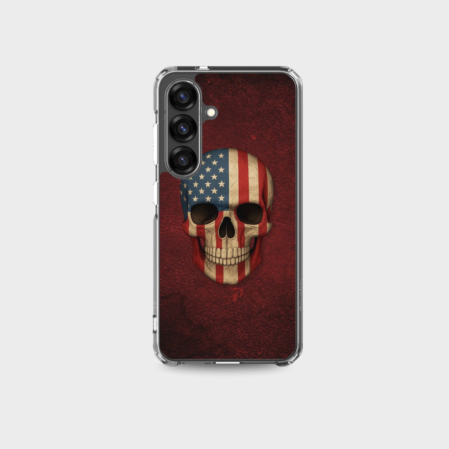 American Flag Skull - Clear Case for Samsung®