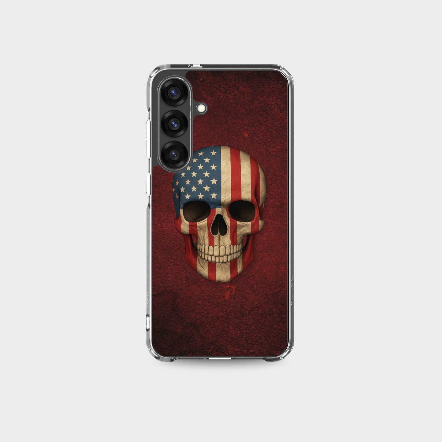 American Flag Skull - Clear Case for Samsung®
