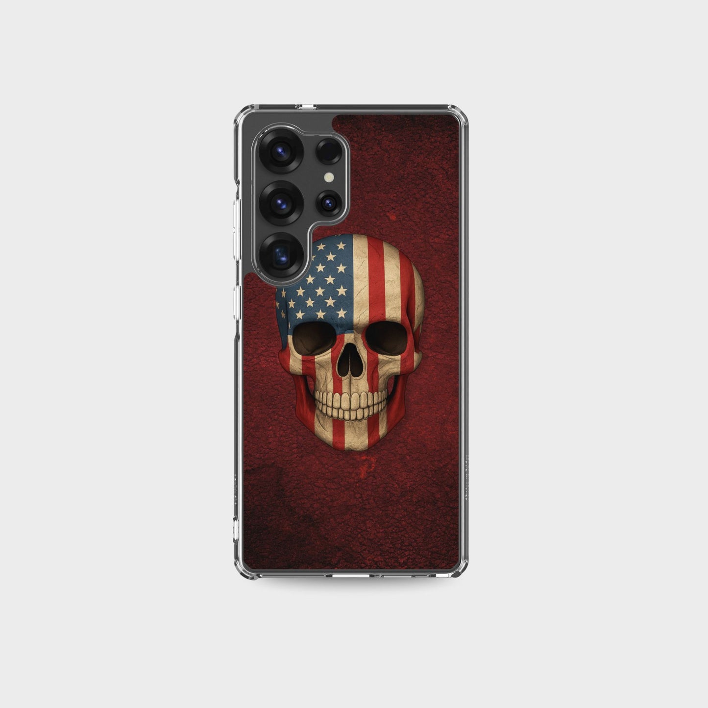 American Flag Skull - Clear Case for Samsung®