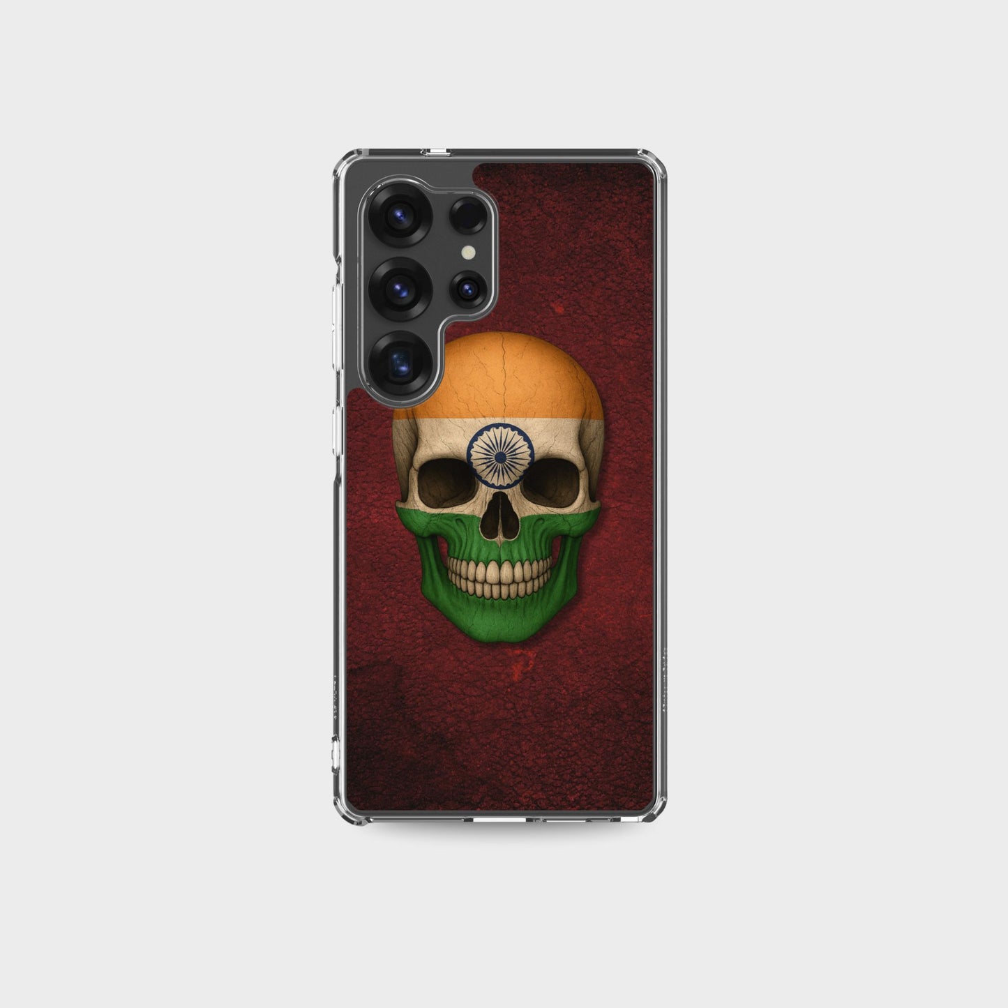 Indian Flag Skull - Clear Case for Samsung®