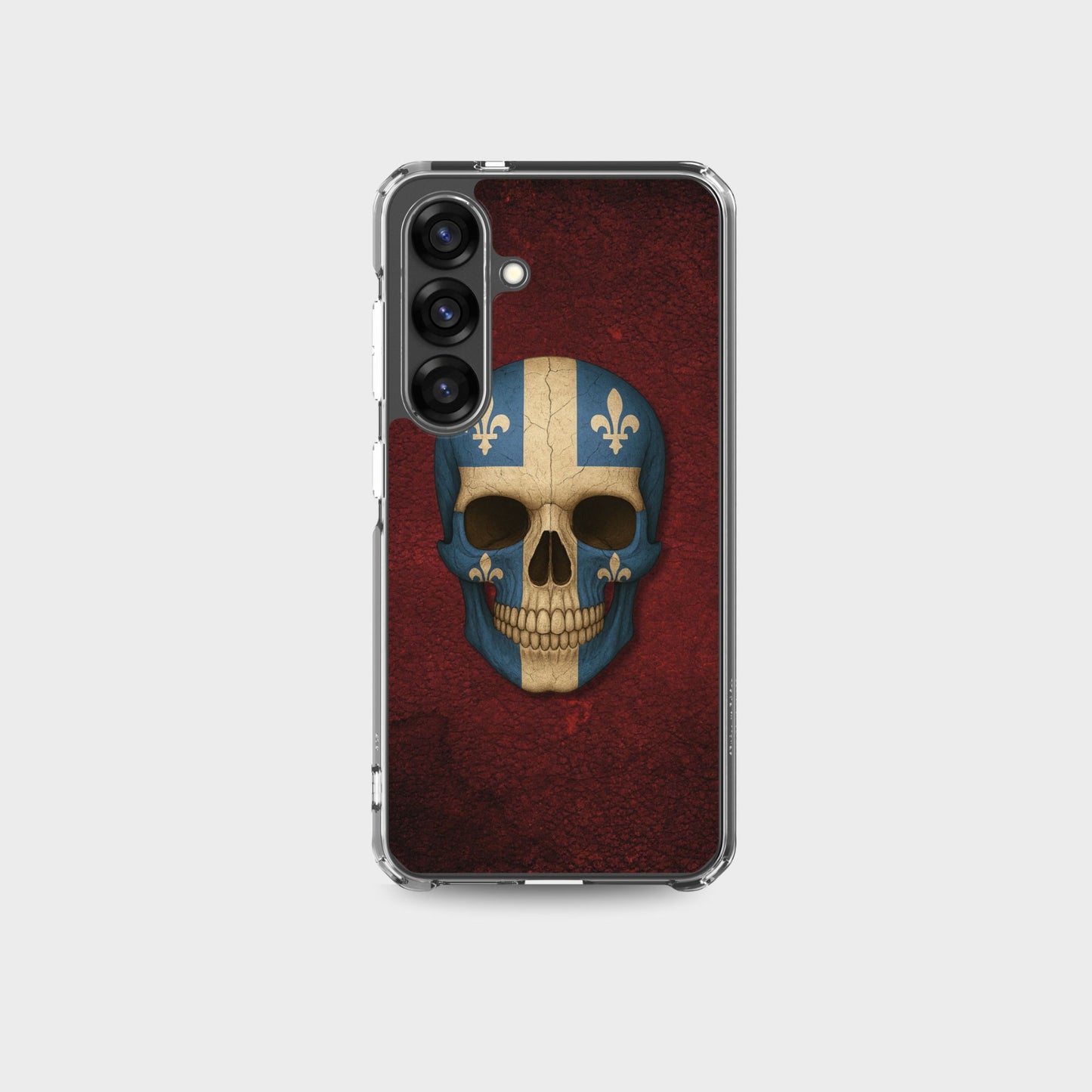 Quebec Flag Skull - Clear Case for Samsung®