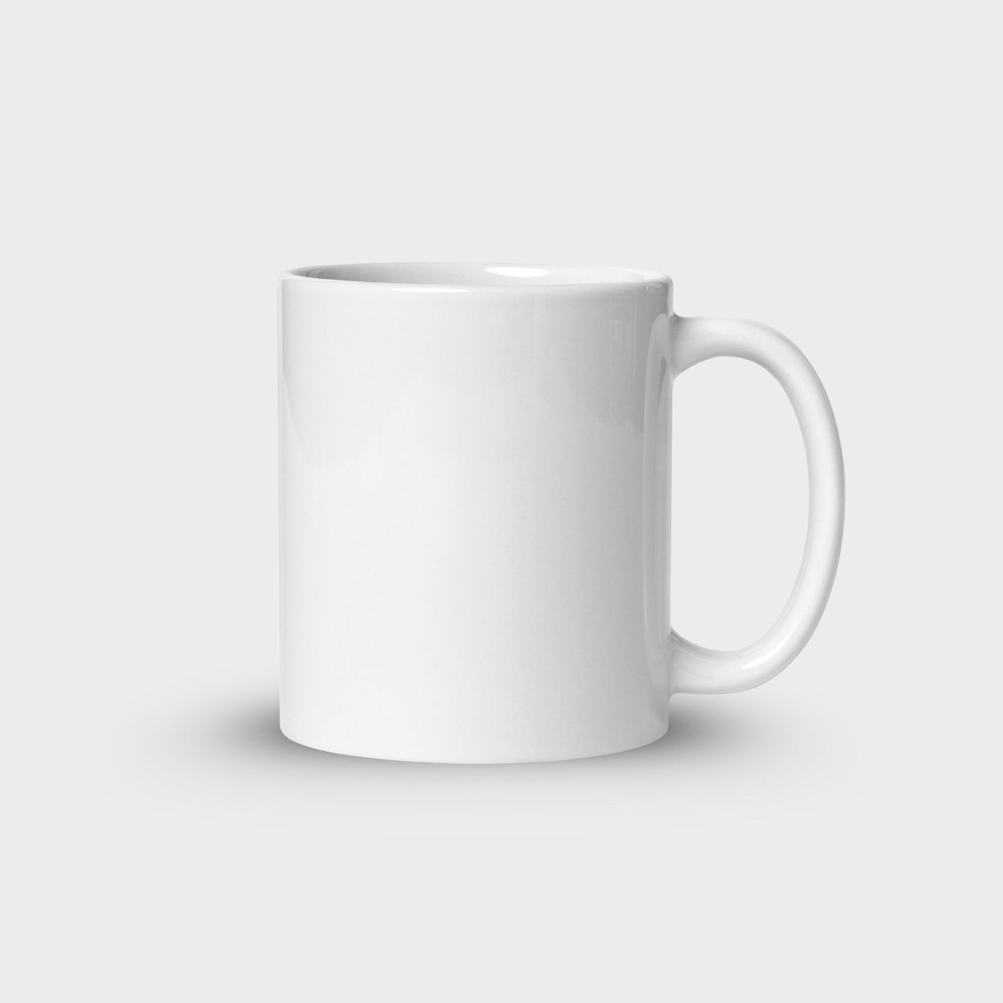 Tasse blanche brillante avec tête de mort et drapeau du Québec
