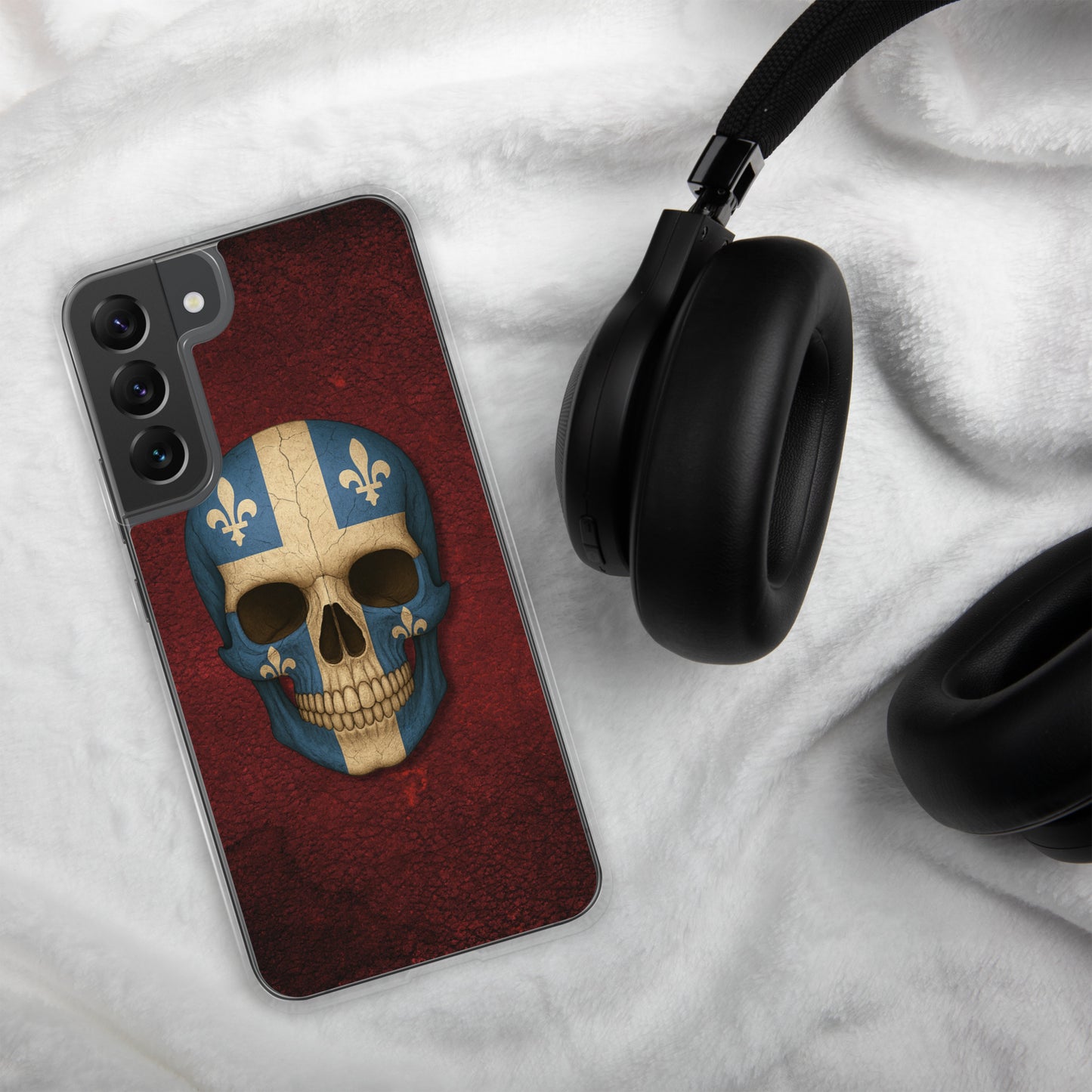 Quebec Flag Skull - Clear Case for Samsung®