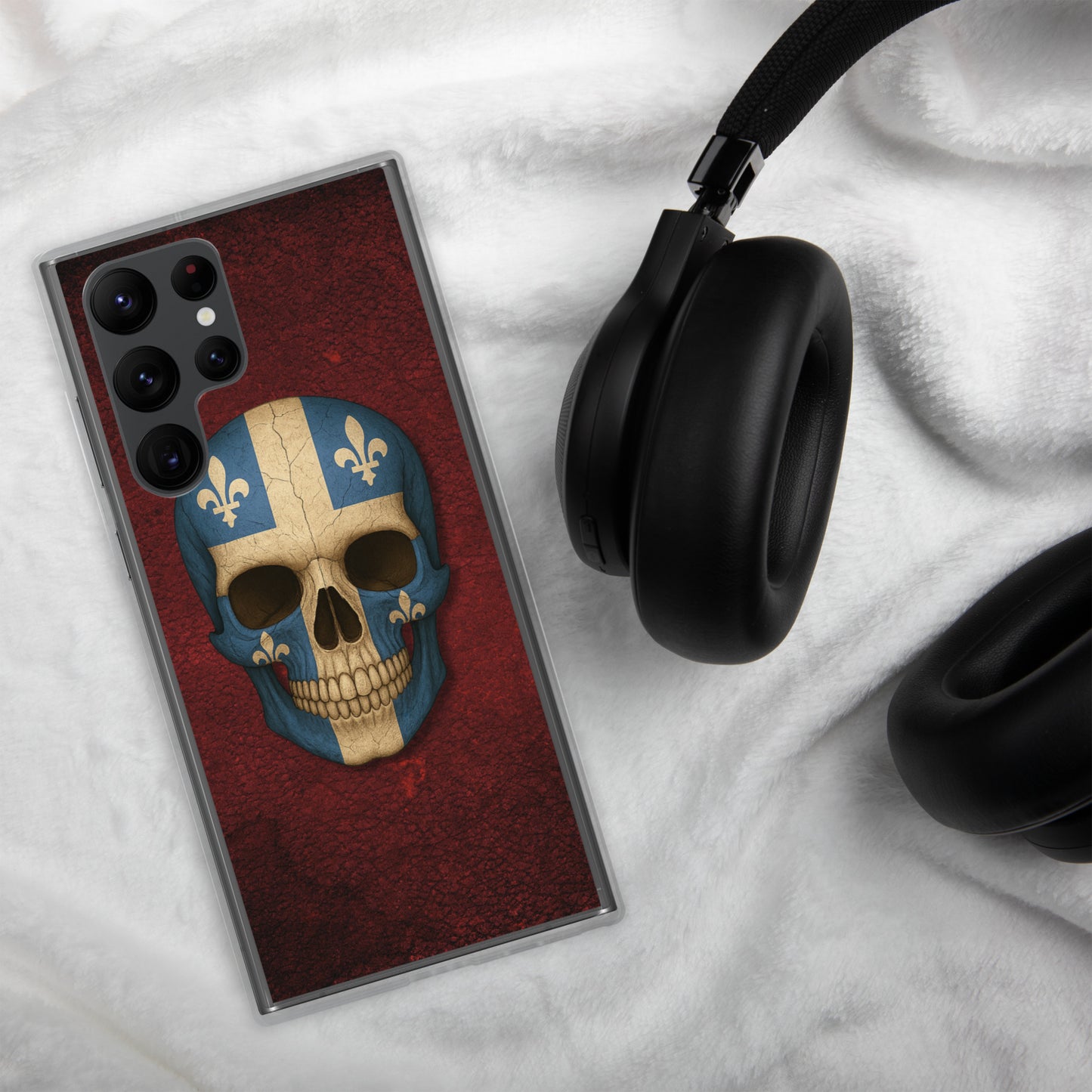 Quebec Flag Skull - Clear Case for Samsung®