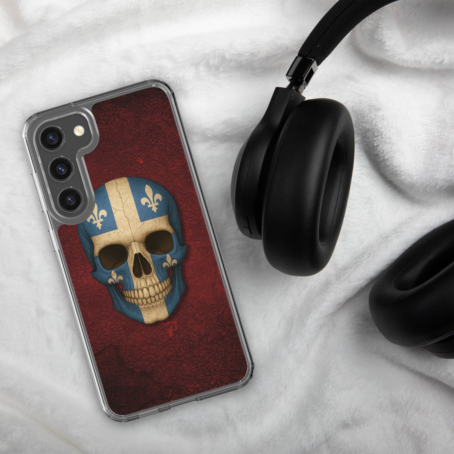 Quebec Flag Skull - Clear Case for Samsung®