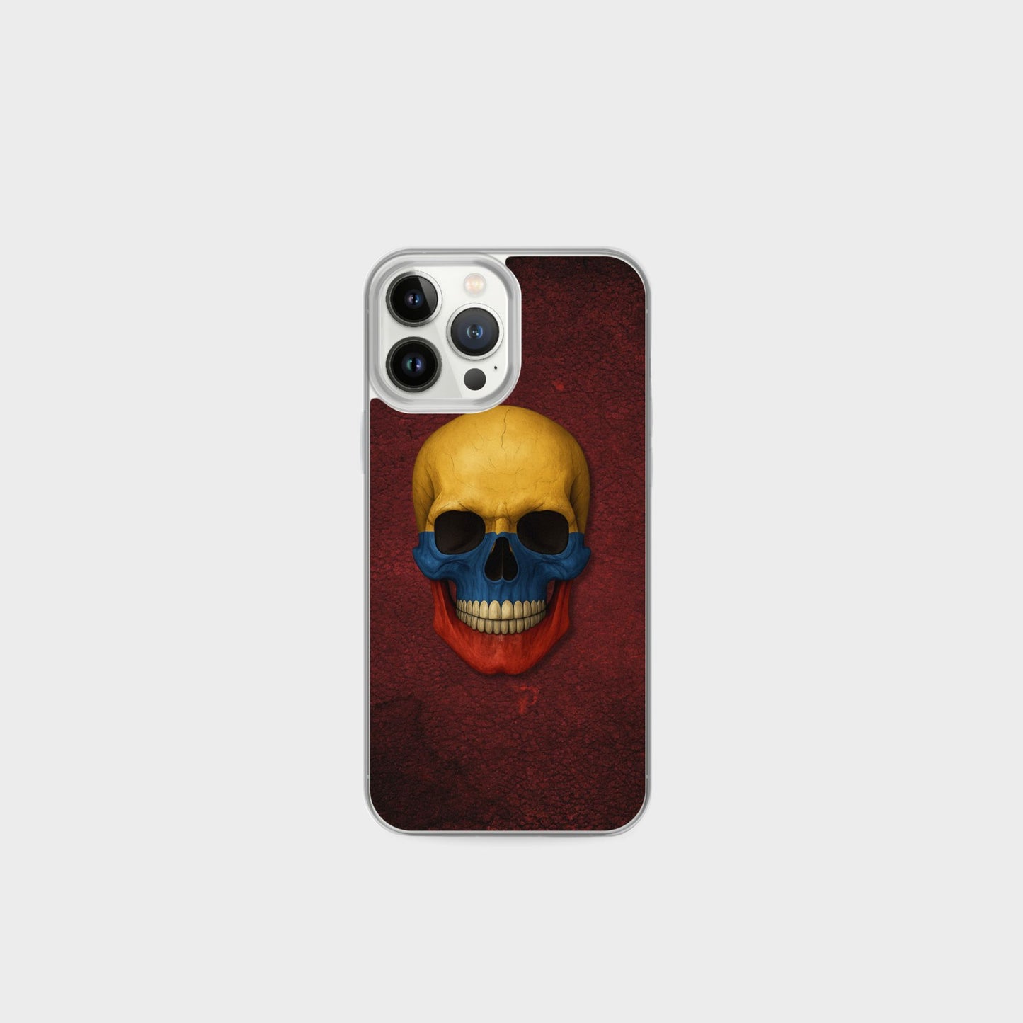 Colombian Flag Skull - Clear Case for iPhone®