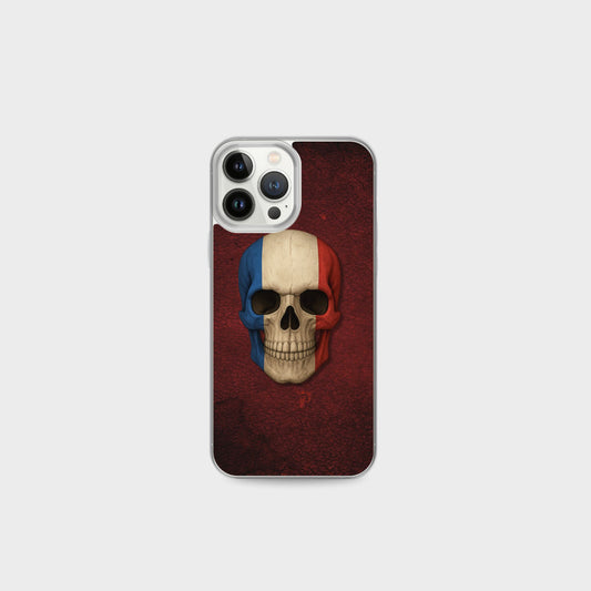 French Flag Skull - Clear Case for iPhone®