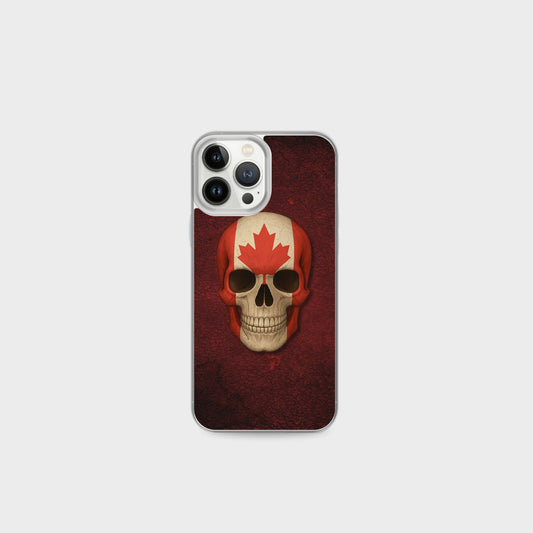 Canadian Flag Skull - Clear Case for iPhone®