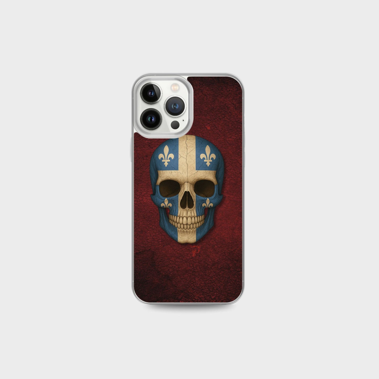 Quebec Flag Skull - Clear Case for iPhone®