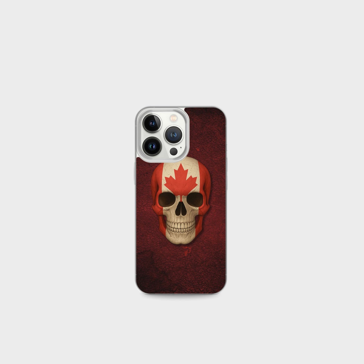 Canadian Flag Skull - Clear Case for iPhone®