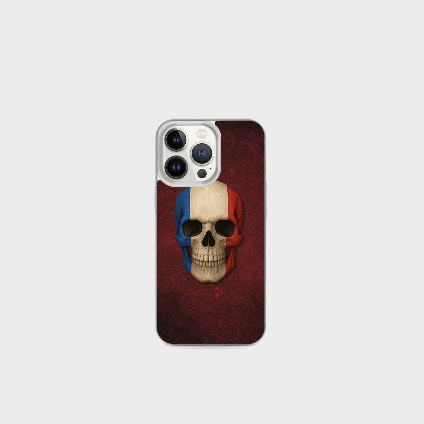 French Flag Skull - Clear Case for iPhone®