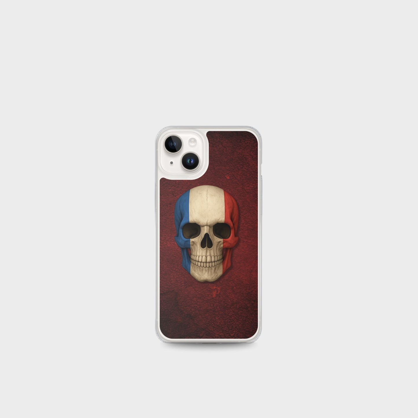 French Flag Skull - Clear Case for iPhone®