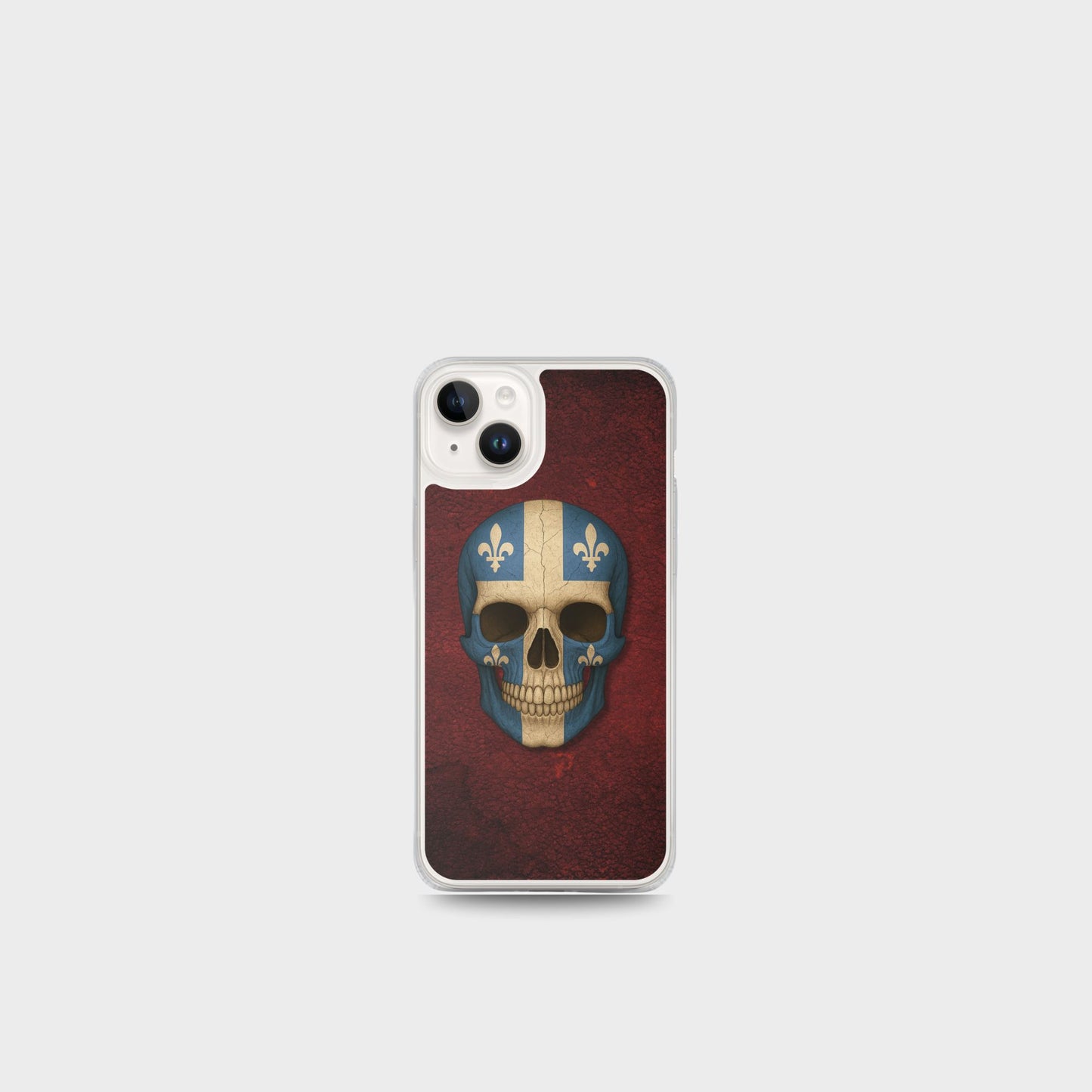 Quebec Flag Skull - Clear Case for iPhone®