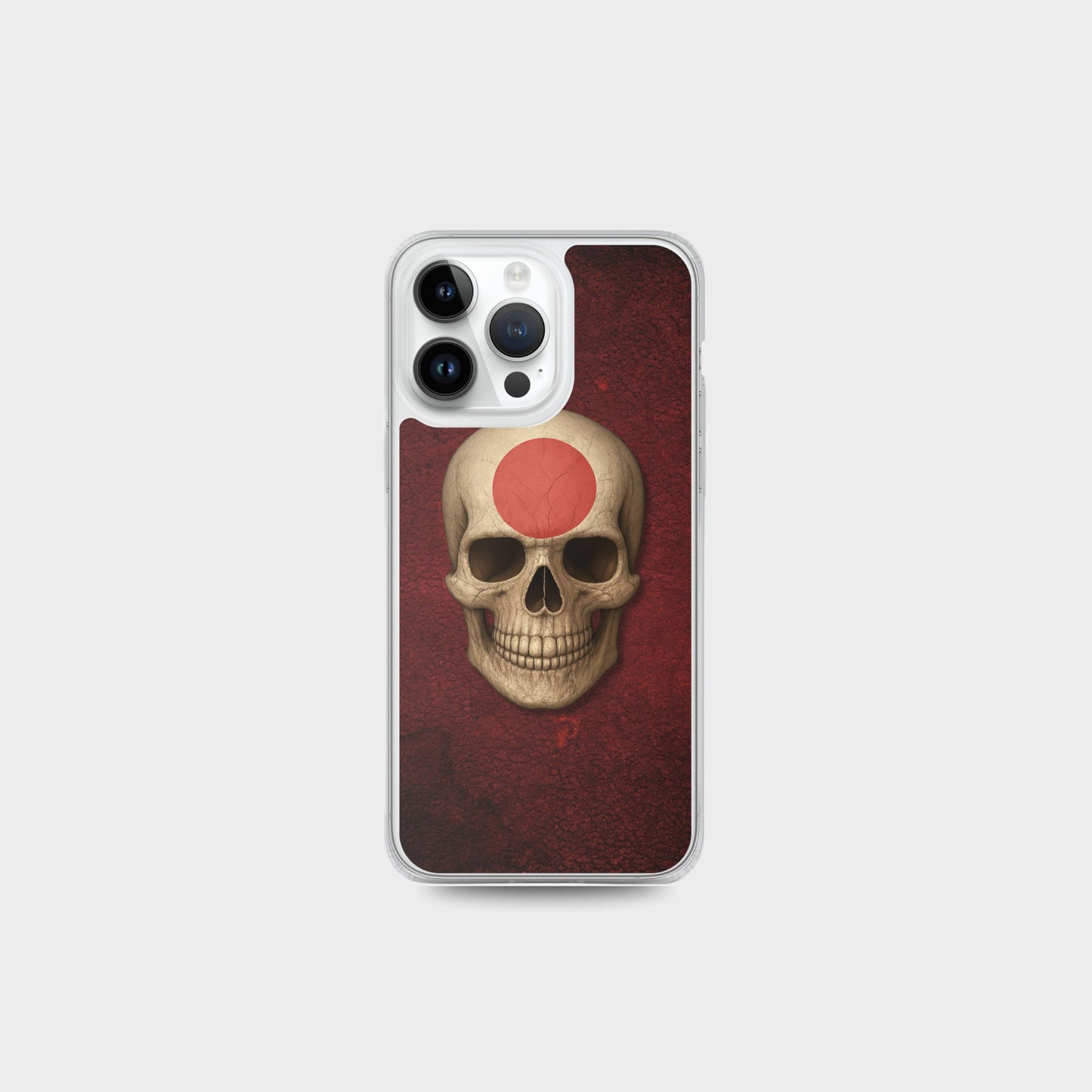 Japanese Flag Skull - Clear Case for iPhone®