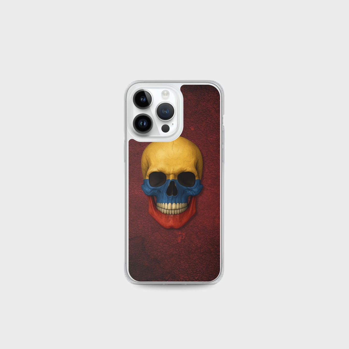 Colombian Flag Skull - Clear Case for iPhone®