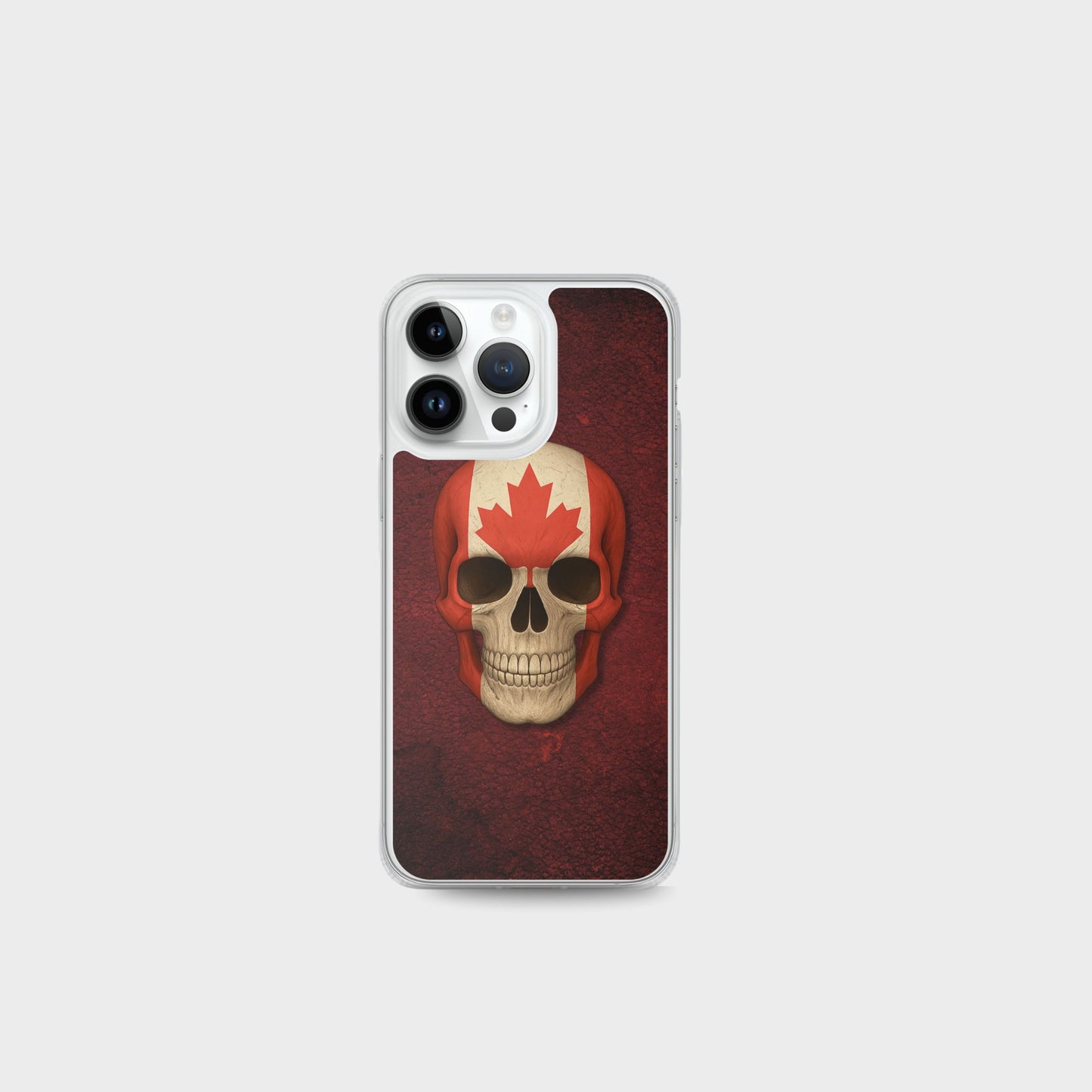Canadian Flag Skull - Clear Case for iPhone®