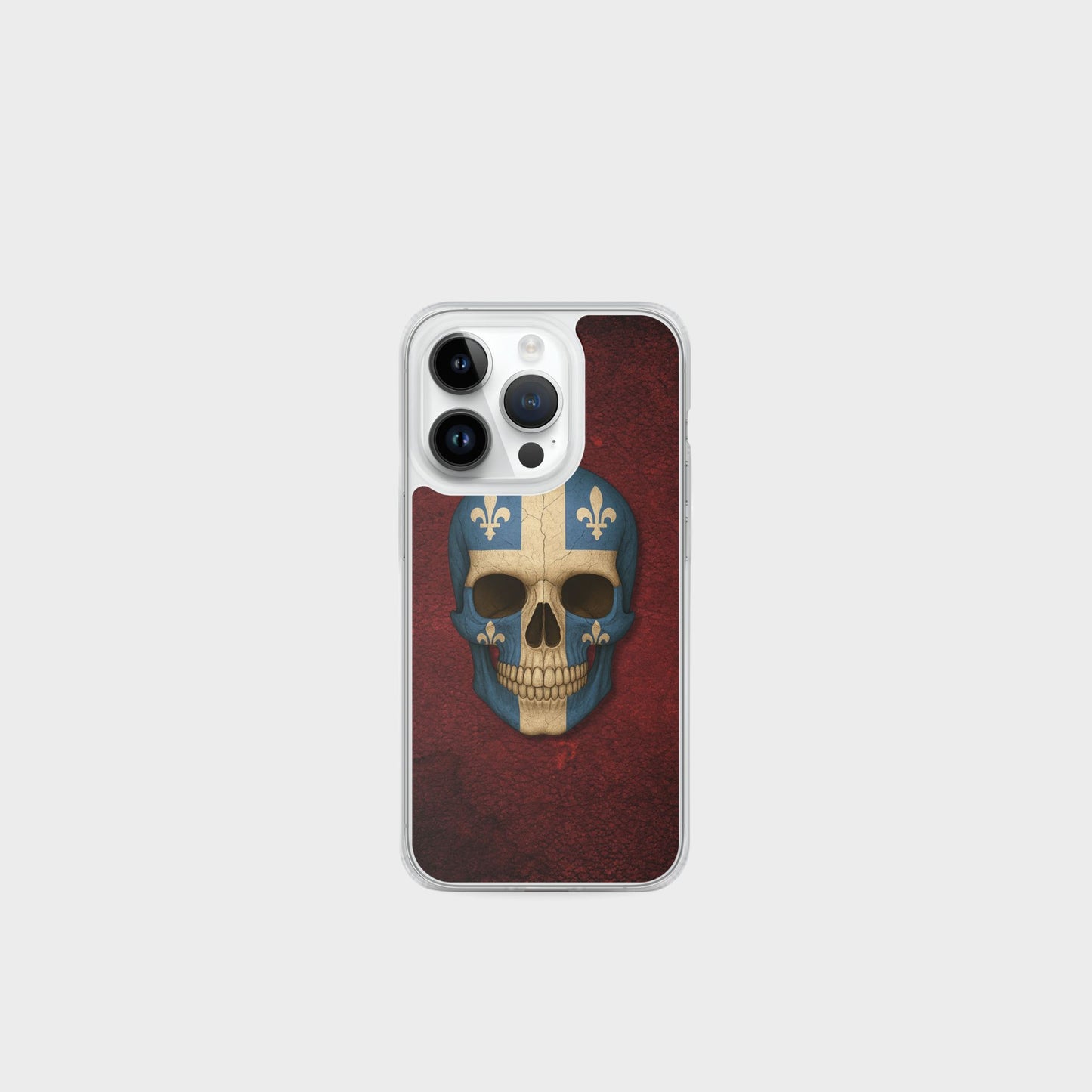Quebec Flag Skull - Clear Case for iPhone®