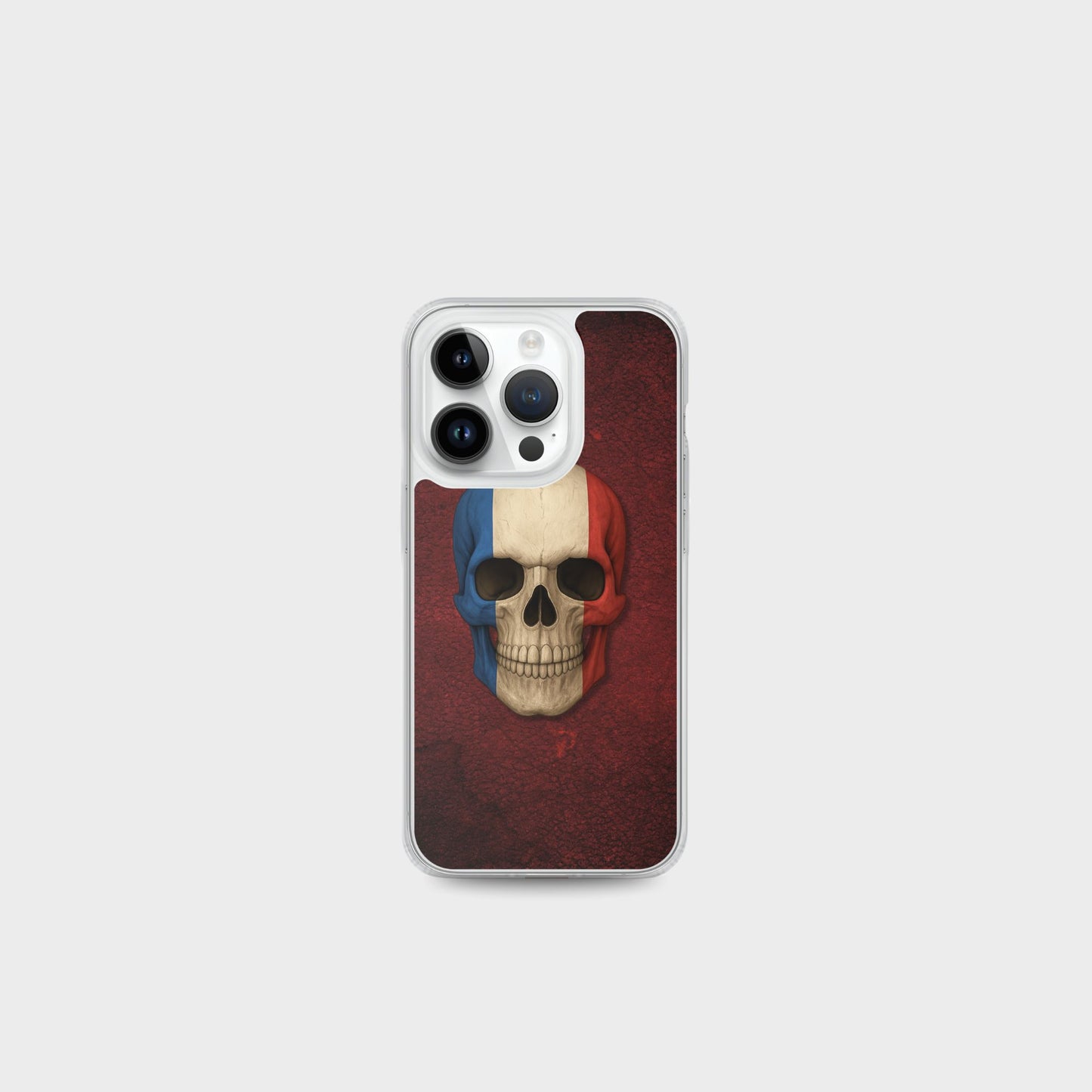 French Flag Skull - Clear Case for iPhone®