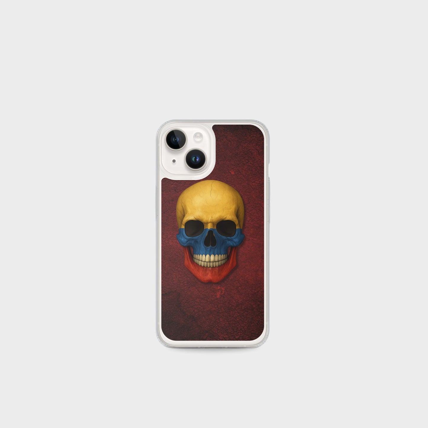 Colombian Flag Skull - Clear Case for iPhone®