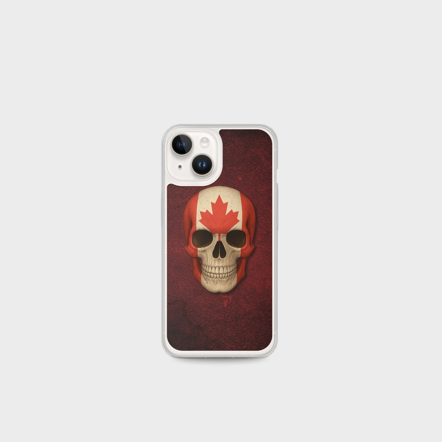Canadian Flag Skull - Clear Case for iPhone®