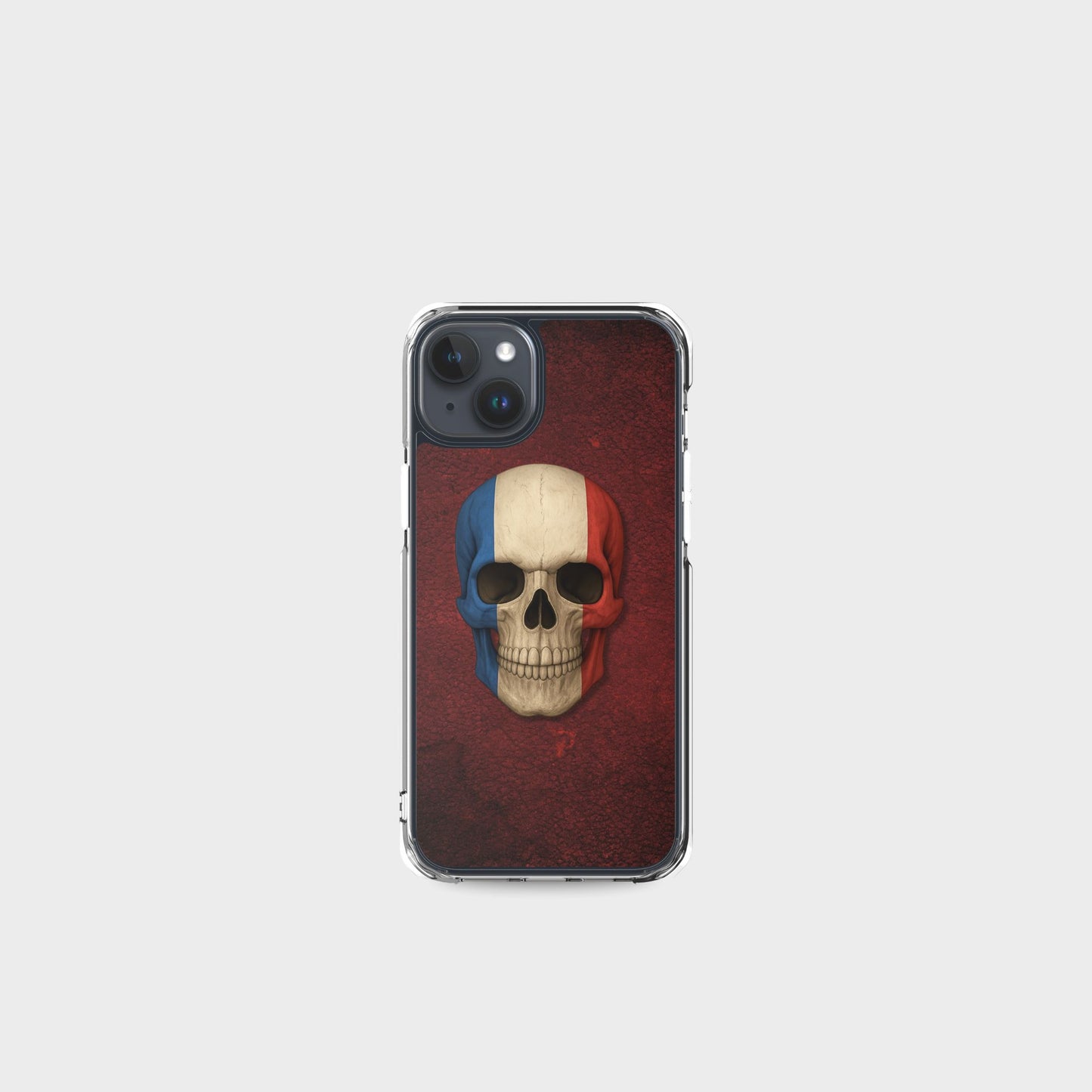 French Flag Skull - Clear Case for iPhone®