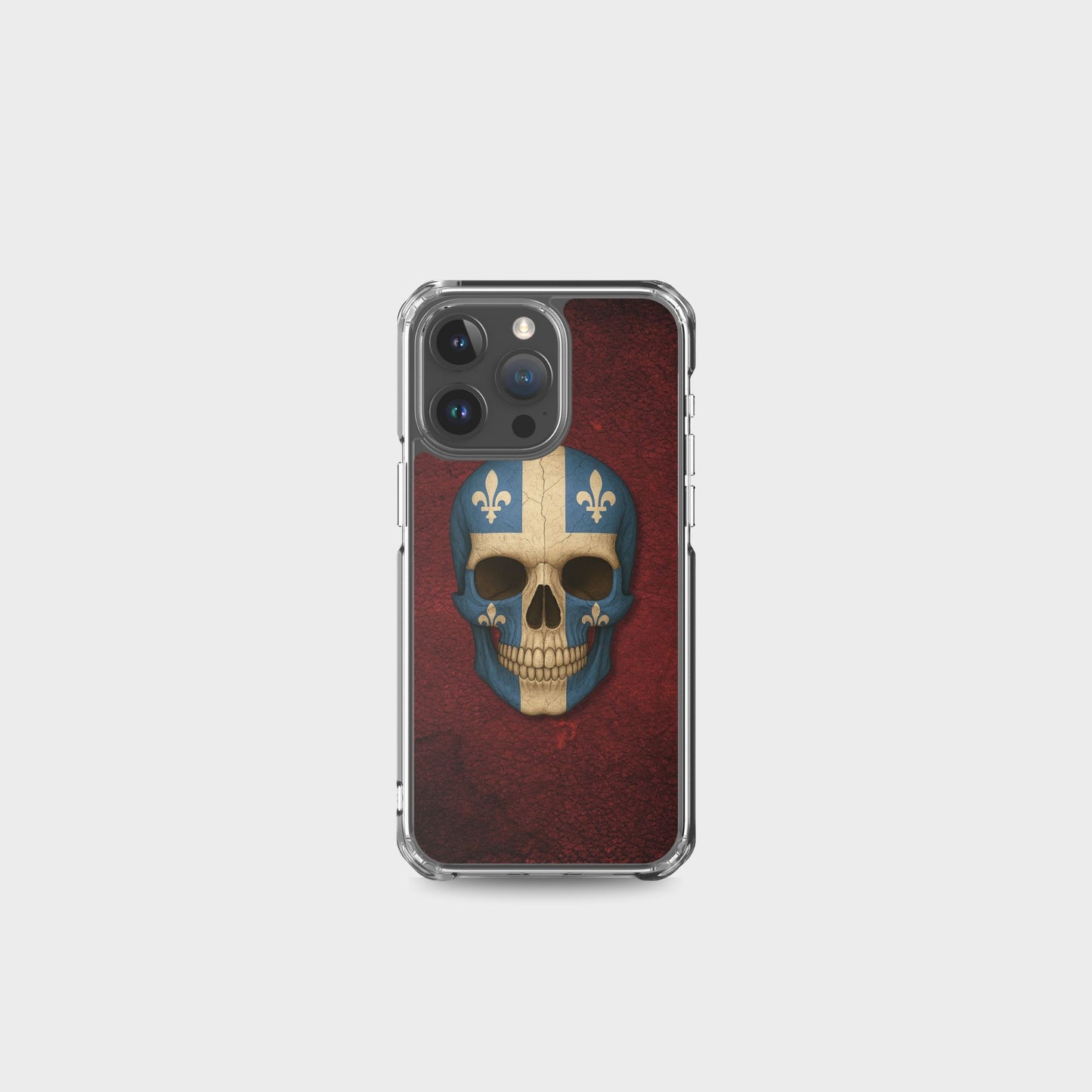 Quebec Flag Skull - Clear Case for iPhone®