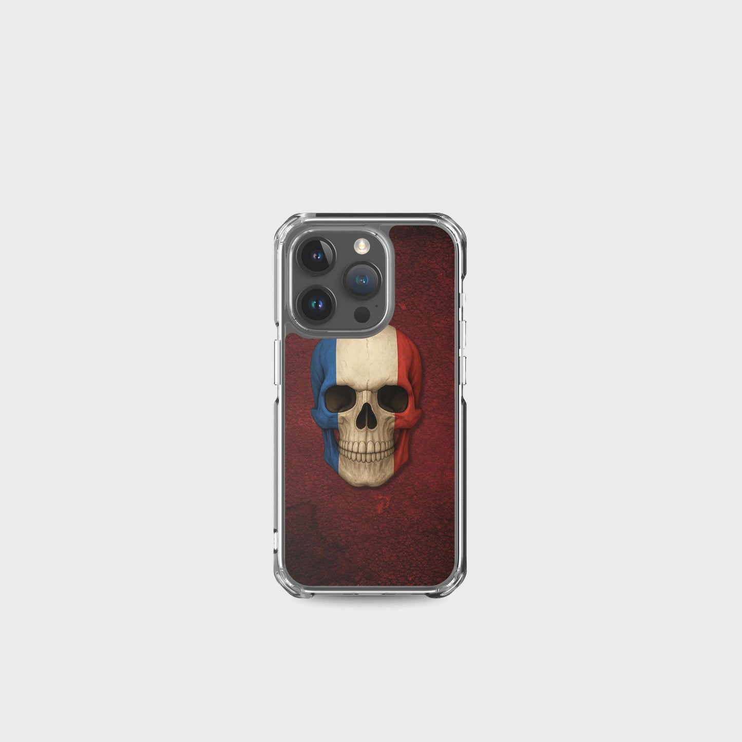 French Flag Skull - Clear Case for iPhone®