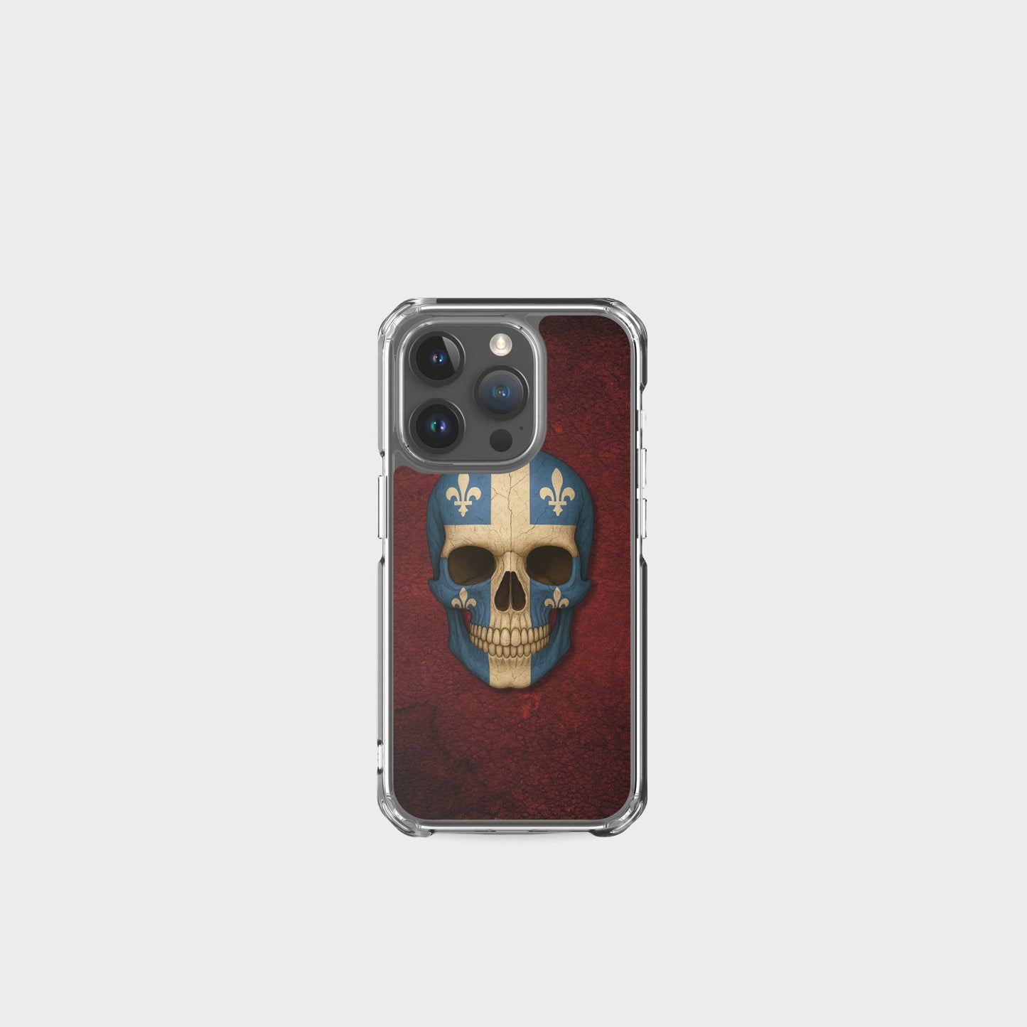 Quebec Flag Skull - Clear Case for iPhone®