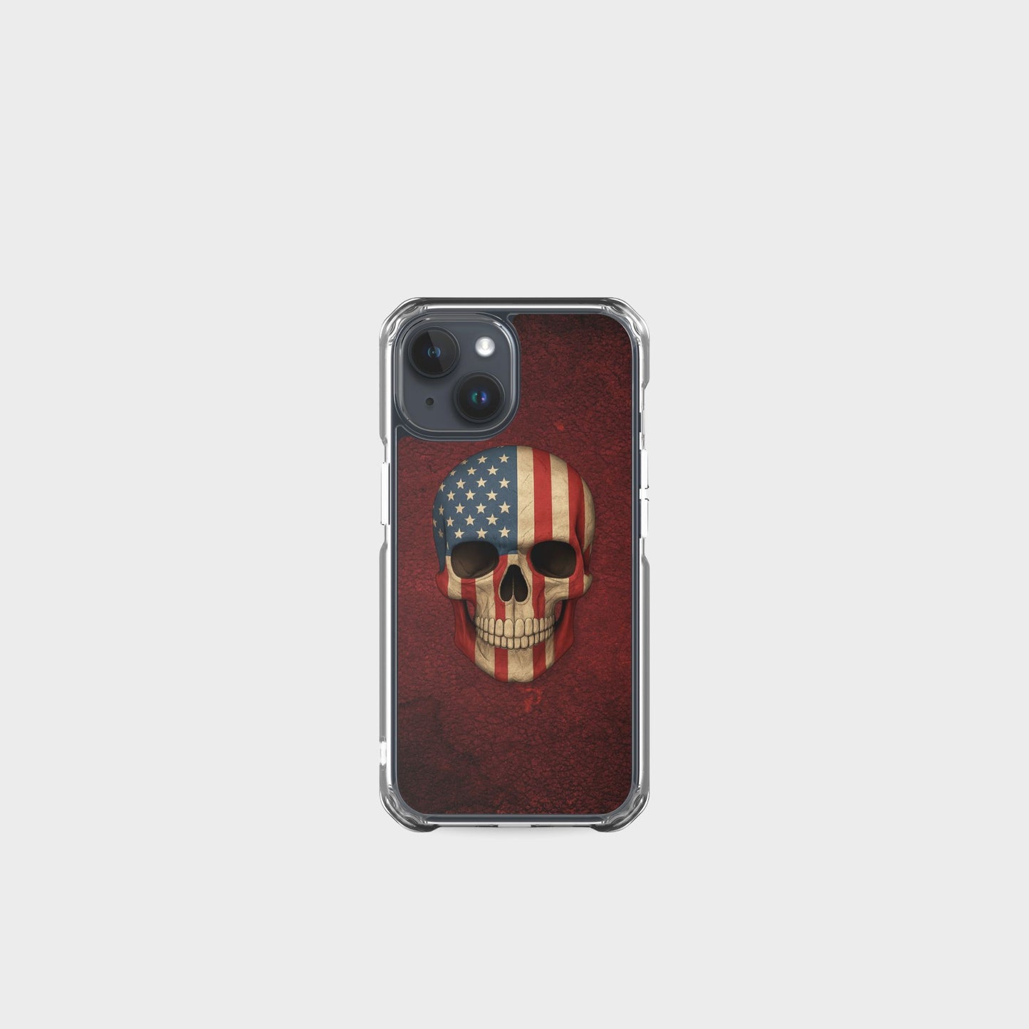 American Flag Skull - Clear Case for iPhone®